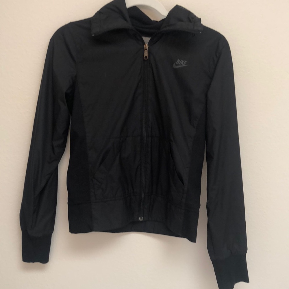 Black Nike zip-up jacket